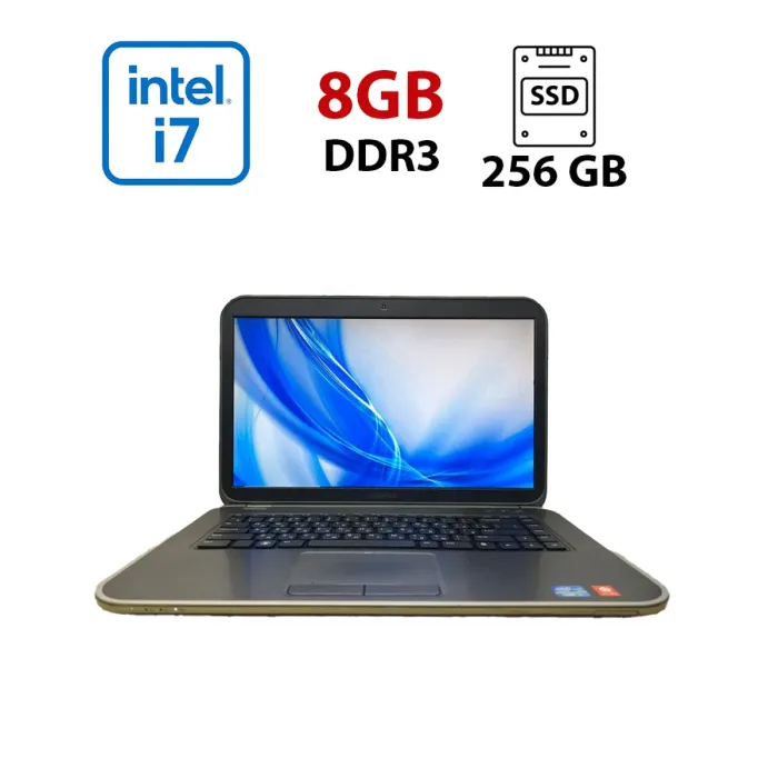 Ноутбук Б-клас Dell Inspiron 5520 / 15.6" (1366x768) TN / Intel Core i7-3612QM (4 (8) ядра по 2.1 - 3.1 GHz) / 8 GB DDR3 / 256 GB SSD / AMD Radeon HD 7600M, 1 GB GDDR3, 128-bit / WebCam б/в - зображення 1