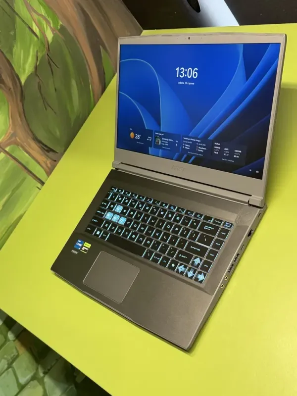 Ігровий ноутбук MSI Thin 15 B13vf / 15.6" (1920x1080) IPS / Intel Core i5-13420H (8 (12) ядер по 3,4 - 4,6 ГГц) / 16 ГБ DDR4 / 512 ГБ SSD / nVidia GeForce RTX 4060, 8 ГБ GDDR6, 128-bit / WebCam / HDMI б/в - зображення 4