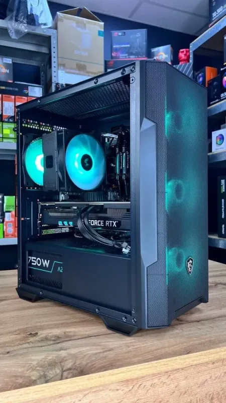 Збірка під замовлення: комп'ютер MSI MAG Forge M100R Black Tower / AMD Ryzen 7 5700X (8 (16) ядер по 3.4 - 4.6 GHz) / 32 GB DDR4 / 1000 GB SSD M.2 / nVidia GeForce RTX 3080, 10 GB GDDR6X, 320-bit / 750W б/в - зображення 3