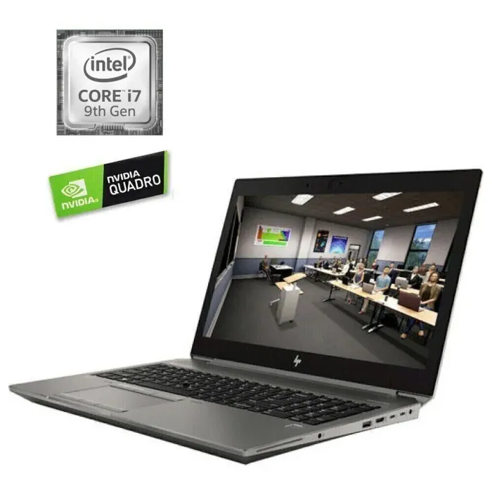Мобільна робоча станція Б-клас HP ZBook 15 G6 / 15.6" (1920x1080) UWVA / Intel Core i7-9850H (6 (12) ядра по 2.6 - 4.6 GHz) / 32 GB DDR4 / 512 GB SSD M.2 / nVidia Quadro T2000, 4 GB GDDR5, 128-bit / WebCam / Win 10 Pro б/в - зображення 1