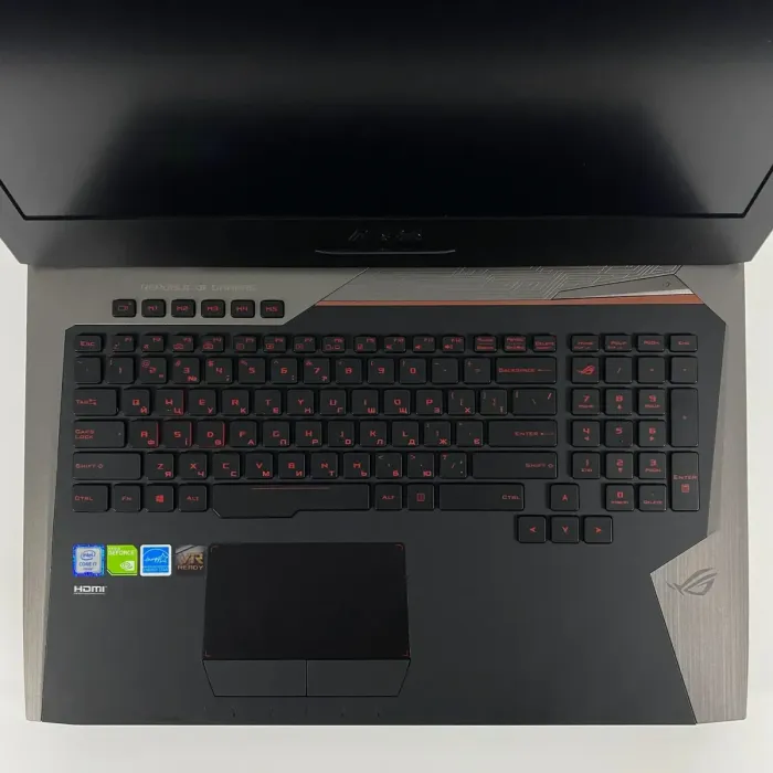 Ігровий ноутбук Asus ROG GL752VS / 17.3" (1920x1080) IPS / Intel Core i7-6820HK (4 (8) ядра по 2,7 - 3,6 ГГц) / 16 ГБ DDR4 / 500 ГБ SSD / nVidia GeForce GTX 1070, 8 ГБ GDDR5, 256-біт / HDMI / WebCam б/в - зображення 10