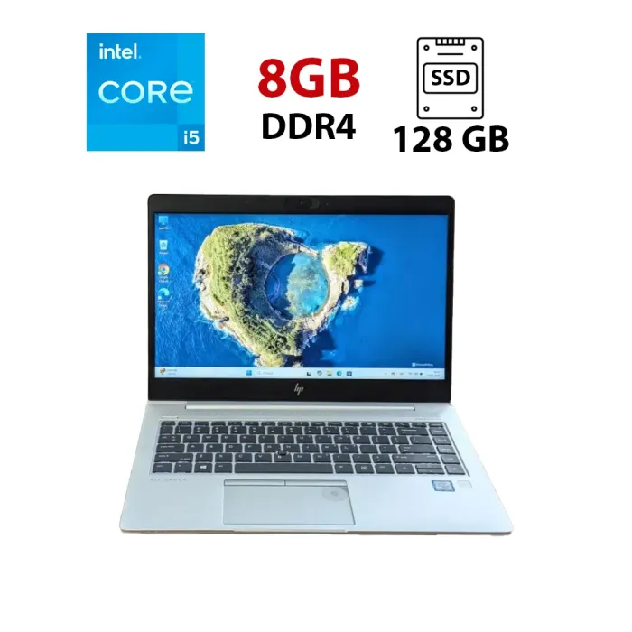 Ультрабук HP EliteBook 840 G5 / 14" (1920x1080) IPS / Intel Core i5-8350U (4 (8) ядра по 1.7 - 3.6 GHz) / 8 GB DDR4 / 128 GB SSD / Intel UHD Graphics 620 / WebCam б/в - зображення 1