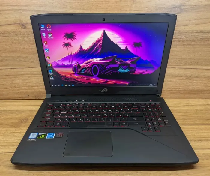 Ігровий ноутбук Б-клас Asus Gl503V / 15.6" (1920x1080) IPS / Intel Core i7-7700HQ (4 (8) ядра по 2.8 - 3.8 GHz) / 16 GB DDR4 / 256 GB SSD + 1000 GB HDD / nVidia GeForce GTX 1060, 3 GB GDDR5, 192-bit / WebCam / Windows 10 б/в - зображення 2