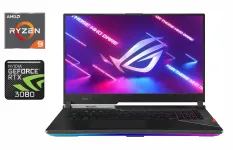 Ігровий ноутбук Asus ROG Strix G733Q / 17,3" (1920x1080) IPS / AMD Ryzen 9 5900HX (8 (16) ядер по 3,3 - 4,6 ГГц) / 32 ГБ DDR4 / 1000 ГБ SSD / nVidia GeForce RTX 3080, 8 ГБ GDDR6, 256-bit / Windows 11 б/в
