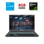 Ігровий ноутбук Gigabyte G5 KF5 RC555 / 15.6" (1920x1080) IPS / Intel Core i5-13500H (12 (16) ядер по 3,5 - 4,7 ГГц) / 16 ГБ DDR5 / 5240 ГБ SSD / nVidia GeForce RTX 4060, 8 ГБ GDDR6, 128-bit / WebCam б/в