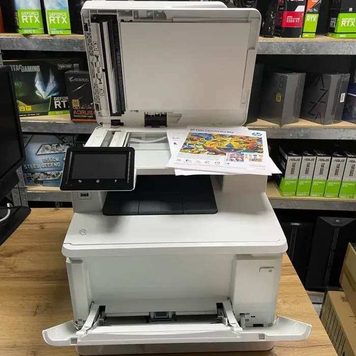 БФП HP Color LaserJet Pro MFP M477fdw / Лазерний кольоровий друк / 600x600 dpi / A4 / 27 стор/хв / USB 2.0, Ethernet, Wi-Fi / Duplex б/в - зображення 5