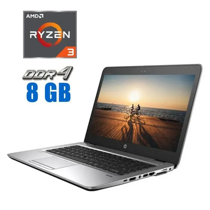 Ноутбук HP EliteBook MT44 / 14" (1920x1080) IPS / AMD Ryzen 3 PRO 2300U (4 ядра по 2.0 - 3.4 GHz) / 8 GB DDR4 / 256 GB SSD / AMD Radeon Vega 6 Graphics / WebCam б/в - зображення 1