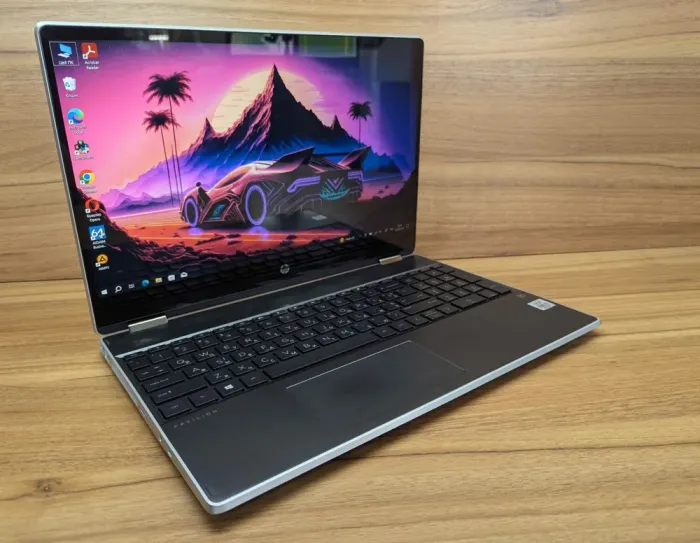 Ноутбук-трансформер HP Pavilion x360 15-dg1052nr / 15.6" (1920x1080) IPS Touch / Intel Core i5-10210U (4 (8) ядра по 1.6 - 4.2 GHz) / 16 GB DDR4 / 512 GB SSD / Intel UHD Graphics / WebCam / Windows 10 б/в - зображення 4