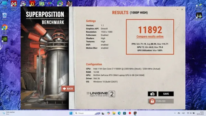 Ігровий ноутбук HP Omen 17-ck0011nl / 17.3" (2560x1440) IPS / Intel Core i7-11800H (8 (16) ядер по 2.3 - 4.6 GHz) / 16 GB DDR4 / 1000 GB SSD M.2 / nVidia GeForce RTX 3060, 6 GB GDDR6, 192-bit / WebCam б/в - зображення 8