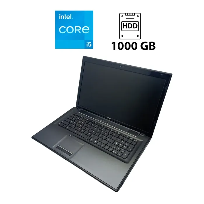 Ноутбук MSI CR70 / 17.3" (1600x900) TN / Intel Core i5-4310M (2 (4) ядра по 2.7 - 3.4 GHz) / 8 GB DDR3 / 1000 GB HDD / Intel HD Graphics 4600 / WebCam б/в - зображення 1