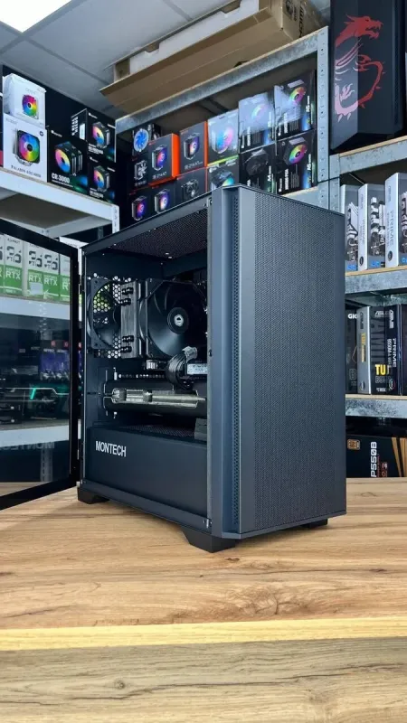 Ігровий ПК Montech Air 100 Lite Tower NEW / AMD Ryzen 5 7500F NEW (6 (12) ядер по 3.7 - 5.0 GHz) / 16 GB DDR5 NEW / 1000 GB SSD NEW M.2 / AMD Radeon RX 5700 XT, 8 GB GDDR6, 256-bit / 750W NEW / HDMI б/в - зображення 2