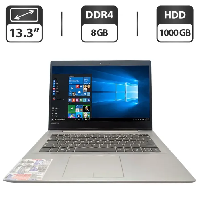 Ультрабук Б-клас Lenovo IdeaPad 320S / 13.3" (1366x768) TN / Intel Pentium 4415U (2 (4) ядер по 2.3 GHz) / 8 GB DDR4 / 1000 GB HDD / Intel HD Graphics 610 / WebCam б/в - зображення 1