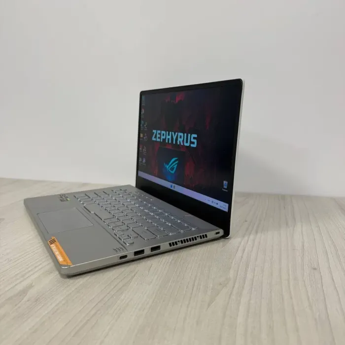 Ігровий ноутбук Б-клас Asus ROG Zephyrus G14 GA401QM / 14" (2560x1440) IPS / AMD Ryzen 9 5900HS (8 (16) ядер по 3.0 - 4.6 GHz) / 16 GB DDR4 / 512 GB SSD NVMe / nVidia GeForce RTX 3060, 6 GB GDDR6, 192-bit б/в - зображення 5
