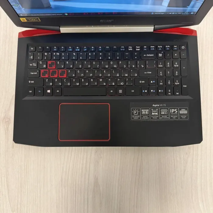 Ігровий ноутбук Б-клас Acer Aspire VX5-591G / 15.6" (1920x1080) IPS / Intel Core i5-7300HQ (4 ядра по 2.5 - 3.5 GHz) / 16 GB DDR4 / 512 GB SSD NVMe / nVidia GeForce GTX 1050, 4 GB GDDR5, 128-bit / WebCam б/в - зображення 7