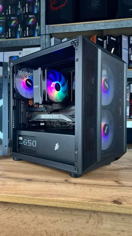 Збірка під замовлення: комп'ютер 1stPlayer D3-3F2-PLUS Black Tower / AMD Ryzen 5 3600 (6 (12) ядер по 3.6 - 4.2 GHz) / 16 GB DDR4 / 512 GB SSD M.2 / AMD Radeon RX 6700 XT, 8 GB GDDR6, 192-bit / 650W б/в - зображення 3