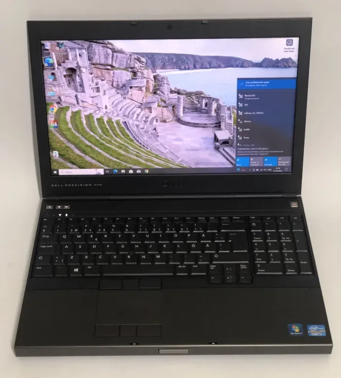 Мобільна робоча станція Dell Precision M4700 / 15.6" (1920x1080) TN / Intel Core i7-3740QM (4 (8) ядра по 2.7 - 3.7 GHz) / 8 GB DDR3 / 256 GB SSD / nVidia Quadro K1000M, 2 GB DDR3, 128-bit / WebCam / DVD-ROM / Win 10 Pro б/в - зображення 2