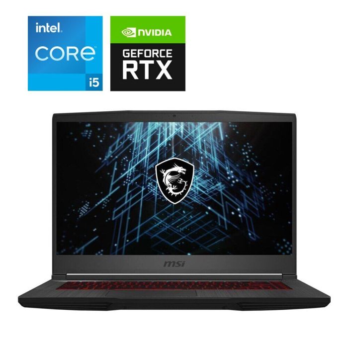 Ігровий ноутбук Б-класу MSI GF65 Thin 10UE-215XUA MS-16W2 / 15.6" (1920x1080) IPS / Intel Core i5-10500H (6 (12) ядер по 2,5 - 4,5 ГГц) / 16 ГБ DDR4 / 480 ГБ SSD / nVidia GeForce RTX 3060, 6 ГБ GDDR6, 192-bit / WebCam б/в - зображення 1