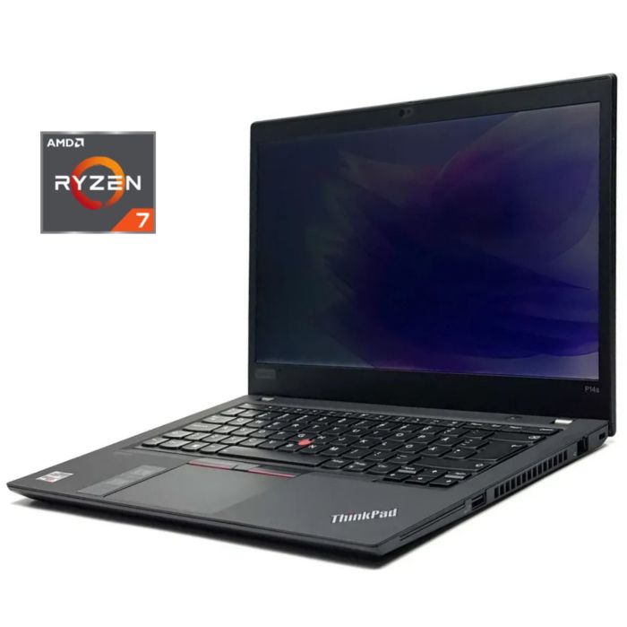 Ультрабук Lenovo ThinkPad P14s Gen 1 / 14" (1920x1080) IPS / AMD Ryzen 7 Pro 4750U (8 (16) ядер по 1.7 - 4.1 GHz) / 16 GB DDR4 / 256 GB SSD / AMD Radeon RX Vega 7 Graphics / WebCam / Win 10 Pro б/в - зображення 1