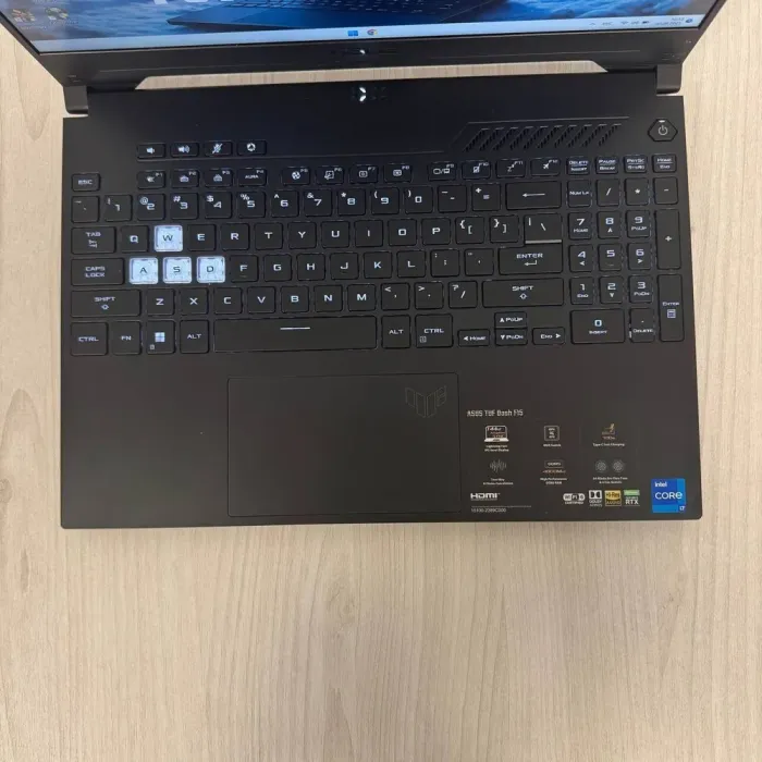 Ігровий ноутбук Asus TUF Dash F15 FX517ZM / 15.6" (1920x1080) IPS / Intel Core i7-12650H (10 (16) ядер по 3,5 - 4,7 ГГц) / 16 ГБ DDR5 / 512 ГБ SSD NVMe / nVidia GeForce RTX 3070, 8 ГБ GDDR6, 256-bit / WebCam б/в - зображення 7