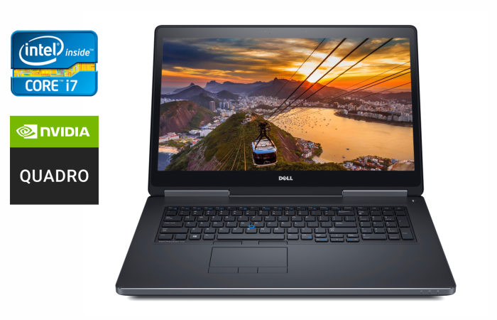 Мобільна робоча станція Dell Precision 7720 / 17.3" (1600x900) TN / Intel Core i7-6820HQ (4 (8) ядра по 2.7 - 3.6 GHz) / 32 GB DDR4 / 480 GB SSD / nVidia Quadro P3000, 6 GB GDDR5, 192-bit / HDMI / Windows 10 б/в - зображення 1