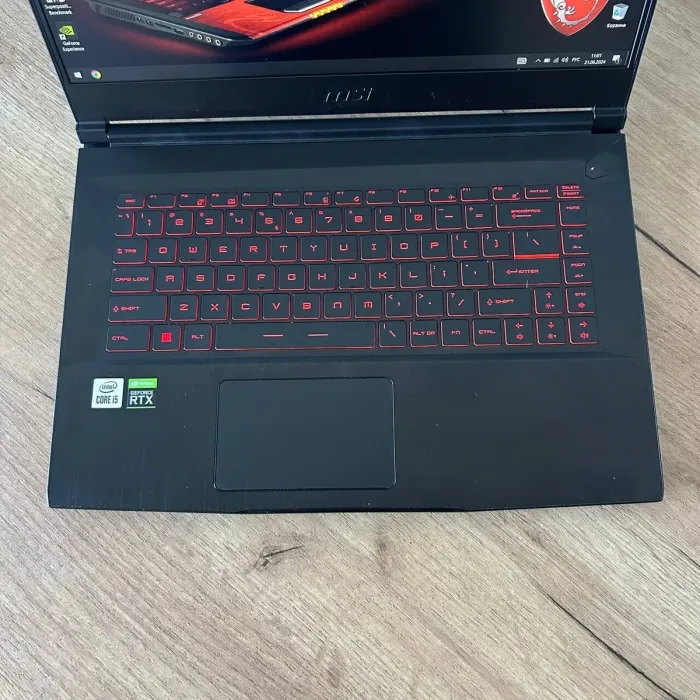 Ігровий ноутбук Б-клас MSI GF65 Thin 10UE / 15.6" (1920x1080) IPS / Intel Core i5-10500H (6 (12) ядер по 2.5 - 4.5 GHz) / 16 GB DDR4 / 512 GB SSD / nVidia GeForce RTX 3060, 6 GB GDDR6, 192-bit / WebCam б/в - зображення 7