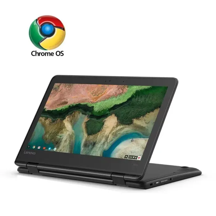 Нетбук Lenovo 300e Chromebook 2nd Gen MTK 2-in-1 / 11.6" (1366x768) IPS Touch / MediaTek MT8173 (4 ядра по 1.8 GHz) / 4 GB DDR3 / 32 GB eMMC / PowerVR GX6250 Graphics / WebCam / ChromeOS б/в - зображення 1