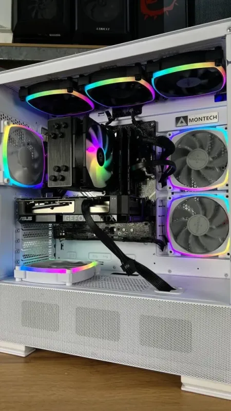 Збірка під замовлення: ігровий ПК Montech Sky Tower / AMD Ryzen 7 7700 (10 (16) ядер по 1.8 - 4.6 GHz) / 32 GB DDR5 / 1000 GB SSD M.2 / nVidia GeForce RTX 4060, 8 GB GDDR6, 128-bit / HDMI / 650W б/в - зображення 4