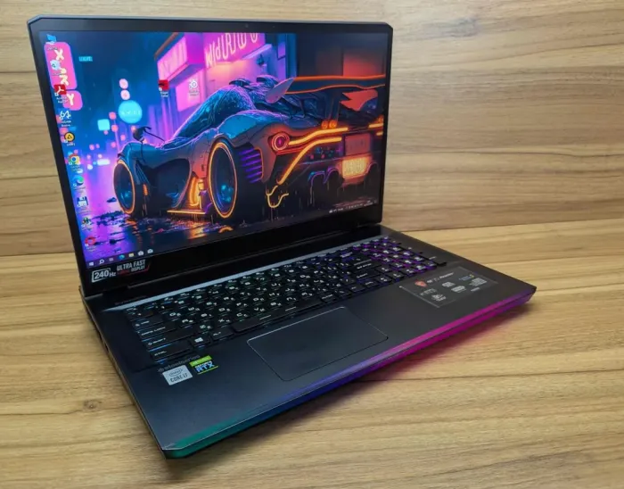 Ігровий ноутбук Б-клас MSI MS-17K2 / 17.3" (1920x1080) IPS / Intel Core i7-10750H (6 (12) ядер по 2.6 - 5.0 GHz) / 32 GB DDR4 / 1000 GB SSD / nVidia GeForce RTX 3070, 8 GB GDDR6, 256-bit / WebCam / Windows 10 б/в - зображення 5