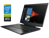 Ігровий ноутбук Б-клас HP Omen 15-dh1053nr / 15.6" (1920x1080) IPS / Intel Core i7-9750H (6 (12) ядер по 2.6 - 4.5 GHz) / 16 GB DDR4 / 512 GB SSD NVMe / nVidia GeForce RTX 2060, 6 GB GDDR6, 192-bit / WebCam б/в