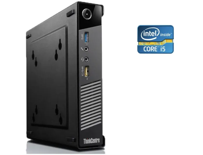 Неттоп Lenovo ThinkCentre M73 Tiny USFF / Intel Core i5-4590 (4 ядра по 3.3 - 3.7 GHz) / 8 GB DDR3 / 240 GB SSD / Intel HD Graphics 4600 б/в - зображення 1