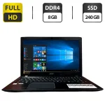 Ноутбук Acer Aspire E5-575-5262 / 15.6" (1920x1080) TN / Intel Core i5-6267U (2 (4) ядра по 2.9 - 3.3 GHz) / 8 GB DDR4 / 240 GB SSD / Intel Iris Graphics 550 / WebCam / DVD-ROM б/в