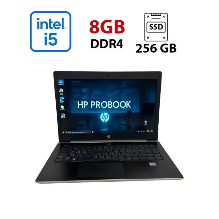 Ультрабук Б-клас HP ProBook 440 G6 / 14" (1920x1080) IPS / Intel Core i5-8250U (4 (8) ядра по 1.6 - 3.4 GHz) / 8 GB DDR4 / 256 GB SSD / Intel HD Graphics 620 / WebCam б/в - зображення 1