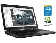 Мобільна робоча станція Б-клас HP ZBook 17 G2 / 17.3" (1920x1080) TN / Intel Core i7-4810MQ (4 (8) ядра по 2.8 - 3.8 GHz) / 16 GB DDR3 / 256 GB SSD / nVidia Quadro K4100M, 4 GB GDDR5, 256-bit / WebCam / DVD-ROM / Win 10 Pro б/в