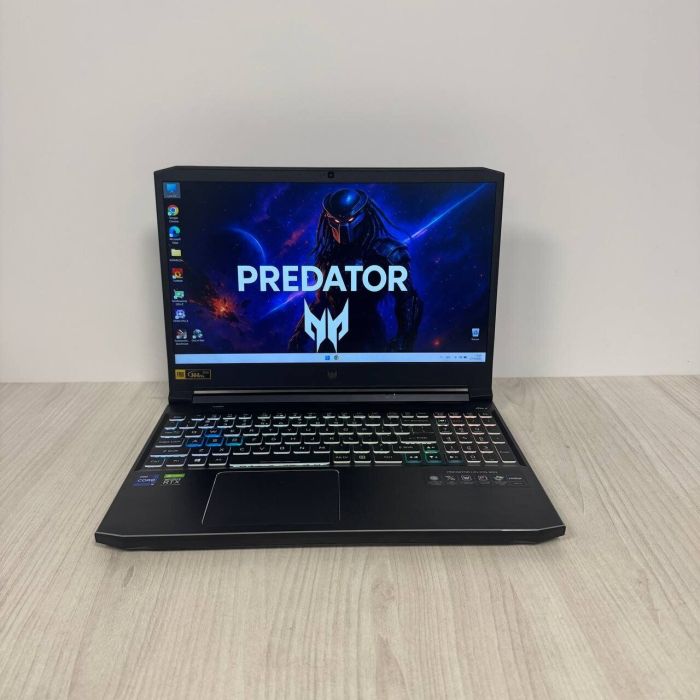 Ігровий ноутбук Acer Predator Helios 300 PH315-54 / 15.6" (1920x1080) IPS / Intel Core i9-11900H (8 (16) ядер по 2,5 - 4,9 ГГц) / 16 ГБ DDR4 / 512 ГБ SSD NVMe / nVidia GeForce RTX 3060, 6 ГБ GDDR6, 192-bit / WebCam б/в - зображення 2