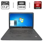Ноутбук HP 17-y027ng / 17.3" (1600x900) TN / AMD A10-9600P (4 ядра по 2.4 - 3.3 GHz) / 8 GB DDR4 / 1000 GB HDD / AMD Radeon R7 M340, 2 GB GDDR3, 64-bit / WebCam / DVD-ROM б/в