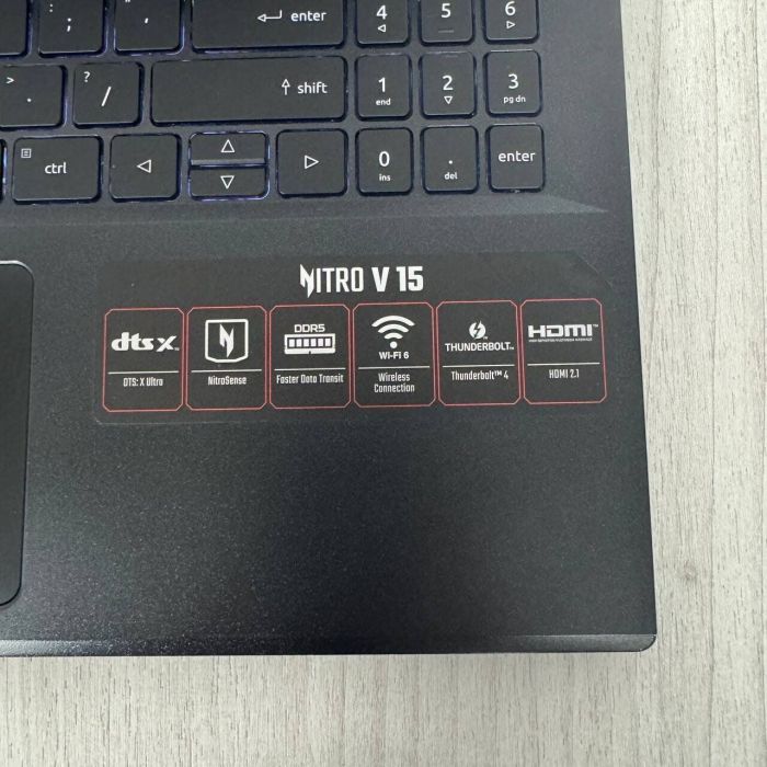 Ігровий ноутбук Acer Nitro V15 ANV15-51 / 15,6" (1920x1080) IPS / Intel Core i5-13420H (8 (12) ядер по 2.1 - 4.6 GHz) / 16 GB DDR5 / 512 GB SSD / nVidia GeForce RTX 3050, 6 GB GDDR6, 96-bit / WebCam б/в - изображение 4