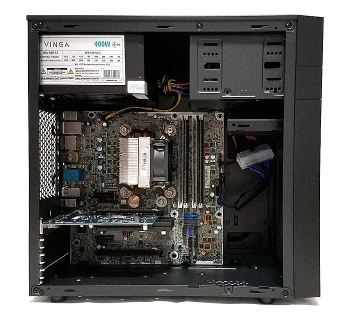 Ігровий ПК Vinga CS112B Tower NEW / Intel Xeon E3-1240 v3 (4 (8) ядра по 3.4 - 3.8 GHz) (аналог i7-4770) / 16 GB DDR3 / 256 GB SSD + 2000 GB HDD / AMD Radeon R9 350, 2 GB GDDR5, 128-bit б/в - зображення 4