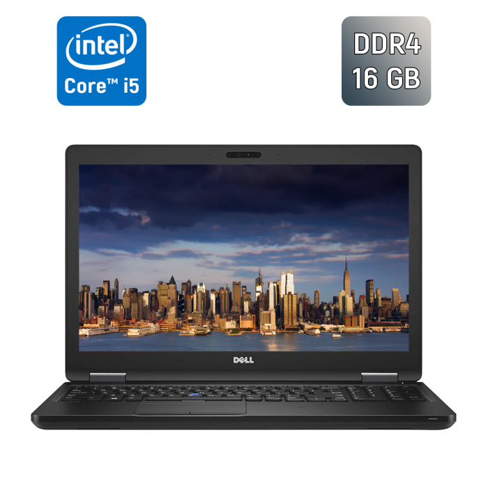 Ноутбук Б-клас Dell Latitude 5580 / 15.6" (1920x1080) IPS / Intel Core i5-7300U (2 (4) ядра по 2.6 - 3.5 GHz) / 16 GB DDR4 / 512 GB SSD / Intel HD Graphics 620 / WebCam / HDMI / Windows 10 б/в - изображение 1