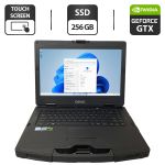 Захищений ноутбук Getac S410 G2 / 14" (1366x768) TN Touch / Intel Core i7-8650U (4 (8) ядра по 1,9 - 4,2 ГГц) / 16 ГБ DDR4 / 256 ГБ SSD / nVidia GeForce GTX 1050, 4 ГБ GDDR5, 128-біт / DVD-ROM б/в