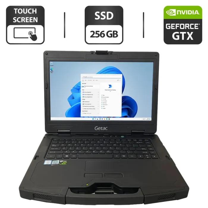 Захищений ноутбук Getac S410 G2 / 14" (1366x768) TN Touch / Intel Core i7-8650U (4 (8) ядра по 1,9 - 4,2 ГГц) / 16 ГБ DDR4 / 256 ГБ SSD / nVidia GeForce GTX 1050, 4 ГБ GDDR5, 128-біт / DVD-ROM б/в - зображення 1