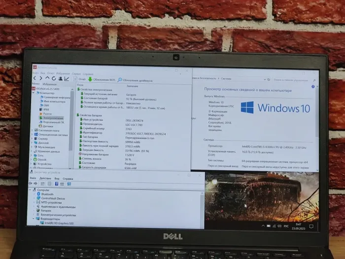 Ультрабук Dell Latitude 7480 / 14" (1920x1080) TN / Intel Core i5-6300U (2 (4) ядра по 2.4 - 3.0 GHz) / 16 GB DDR4 / 256 GB SSD / Intel HD Graphics 520 / WebCam / HDMI б/в - зображення 5