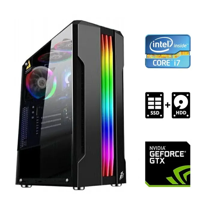 Ігровий ПК Tower / Intel Core i7-2600 (4 (8) ядра по 3.4 - 3.8 GHz) / 8 GB DDR3 / 120 GB SSD + 500 GB HDD / nVidia GeForce GTX 650, 1 GB GDDR5, 128-bit б/в - зображення 1