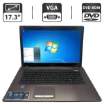 Ноутбук Asus X73E / 17.3" (1600x900) TN / Intel Core i3-2350M (2 (4) ядра по 2.3 GHz) / 6 GB DDR3 / 320 GB HDD / Intel HD Graphics 3000 / WebCam / DVD-ROM б/в