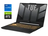 Ігровий ноутбук Б-клас Asus TUF Gaming F15 FX507ZI / 15.6" (1920x1080) IPS / Intel Core i7-12700H (14 (20) ядер по 3.5 - 4.7 GHz) / 16 GB DDR5 / 512 GB SSD NVMe / nVidia GeForce RTX 4070, 8 GB GDDR6, 128-bit / WebCam б/в