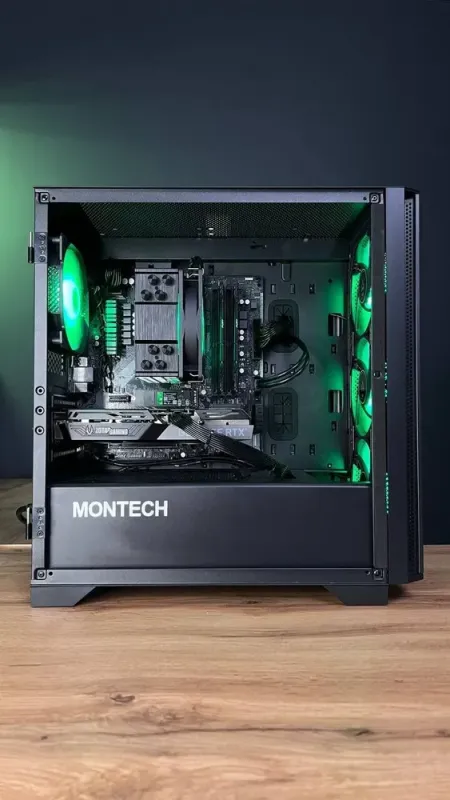 Збірка на замовлення: ігровий ПК Montech Air 100 ARGB Tower / AMD Ryzen 5 5500 (6 (12) ядер по 3,6 - 4,2 ГГц) / 16 ГБ DDR4 / 1000 ГБ SSD M.2 / nVidia GeForce RTX 3060 Ti, 8 ГБ GDDR6, 256-bit / 650 Вт б/в - зображення 7