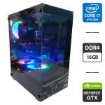 Ігровий ПК AeroCool Pivot Tower / Intel Core i7-6700 (4 (8) ядра по 3,4 - 4,0 ГГц) / 16 ГБ DDR4 / 500 ГБ SSD M.2 + 500 ГБ HDD / nVidia GeForce GTX 1050 Ti, 4 ГБ GDDR5, 128-біт / 500 Вт б/в