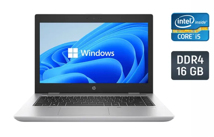 Ультрабук Б-клас HP ProBook 640 G5 / 14" (1920x1080) IPS / Intel Core i5-8365U (4 (8) ядра по 1.6 - 4.1 GHz) / 16 GB DDR4 / 256 GB SSD / Intel UHD Graphics / WebCam / Fingerprint б/в - зображення 1