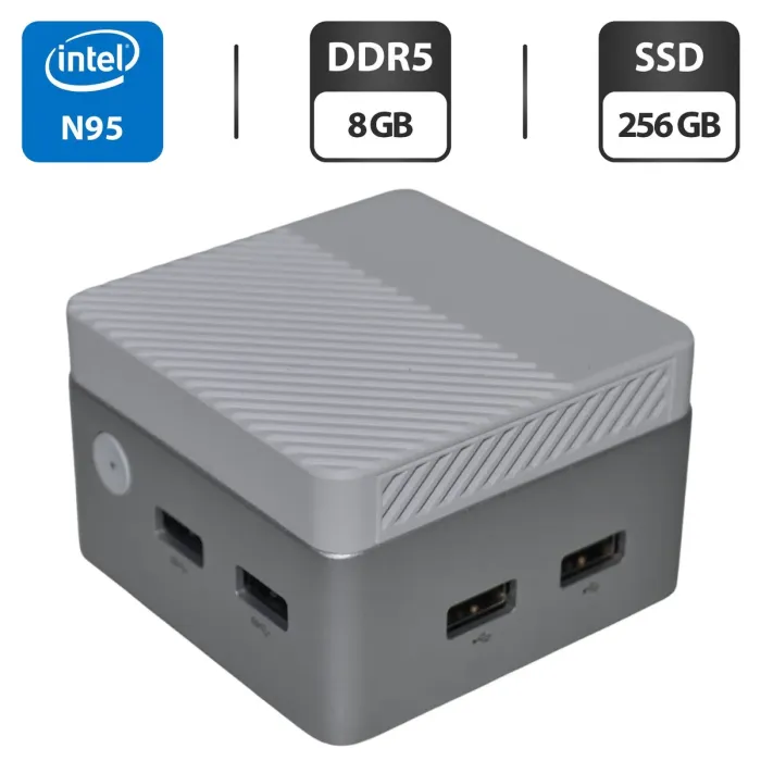 Неттоп Mllse Mini PC G6 (ANB01) USFF / Intel N95 (4 ядра по 3.4 GHz) / 8 GB DDR5 / 256 GB SSD / Intel UHD Graphics / Windows 11 Pro + Блок питания, кабель HDMI - зображення 1
