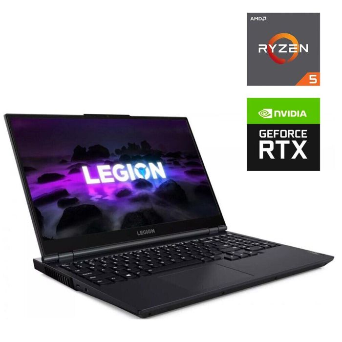 Ігровий ноутбук Lenovo Legion 5 17ACH6H / 17.3" (1920x1080) IPS / AMD Ryzen 5 5600H (6 (12) ядер по 3.3 - 4.2 GHz) / 16 GB DDR4 / 512 GB SSD / nVidia GeForce RTX 3060, 6 GB GDDR6, 192-bit / WebCam б/в - зображення 1