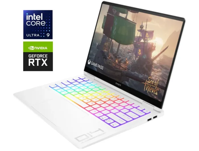 Ігровий ультрабук HP Omen Transcend 14 / 14" (2880x1800) OLED / Intel Core Ultra 9 185H (16 (22) ядра по 1.8 - 5.1 GHz) / 32 GB DDR5 / 1000 GB SSD / nVidia GeForce RTX 4070, 8 GB GDDR6, 128-bit / WebCam / Win 11 Home - зображення 1